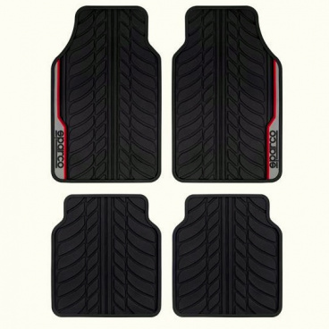 Originálne gumové autokoberce Sparco RED LINE 4 ks Originálne gumové autokoberce Sparco RED LINE 4 ks