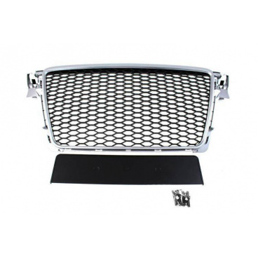 Gril Audi A4 B8 RS-Style Strieborno-Čierny PDC Gril Audi A4 B8 RS-Style Strieborno-Čierny PDC