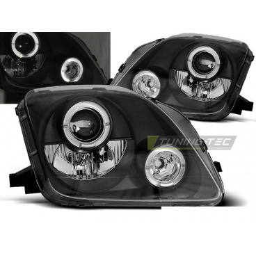 Honda Prelude 02.97-01 predné číre svetlá Angel Eyes black (LPHO24)