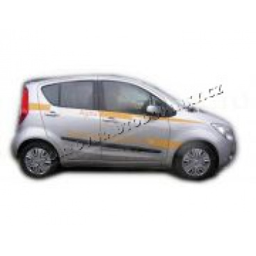 Opel Agila II, 2007-2010, boční ochranné lišty dveří Opel Agila II, 2007-2010, boční ochranné lišty dveří