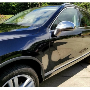 Nerez chróm kryty zrkadiel Omtec VW Touareg II 2010-15 Nerez chróm kryty zrkadiel Omtec VW Touareg II 2010-15