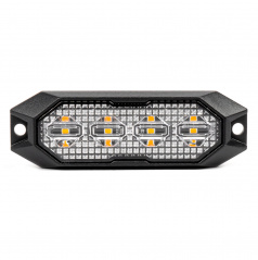 Výstražná plochá záblesková lampa 4x3W LED R65 R10 12V 24V AMIO-03929