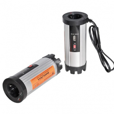 Adaptér napätia z 12V na 220V - 150W s USB 1A Adaptér napätia z 12V na 220V - 150W s USB 1A