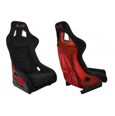 Športové kreslo SLIDE KS2 Premium Čierny Velúr Červený Trblietky