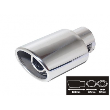 Oceľová koncovka výfuku chróm 1 s uchytením Oceľová koncovka výfuku chróm 1 s uchytením