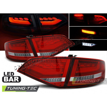 Audi A4 B8 2008-11 Sedan zadné lampy red-white LED (LDAUA2)