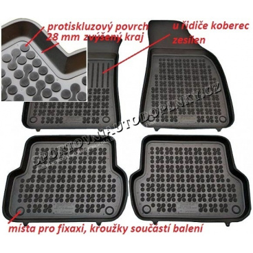 Gumové autokoberce so zvýšeným okrajom Dacia Dokker, 2012+