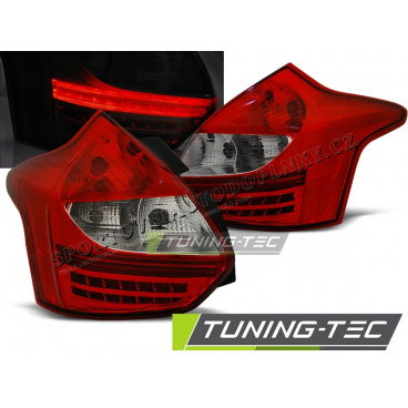 Ford Focus 3 2011- Hatchback zadné lampy red white LED (LDFO38)