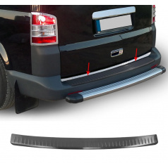 Nerez brúsený čierny kryt zadného nárazníka VW T5