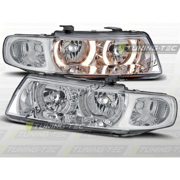 SEAT LEON/TOLEDO 1999-04 PŘEDNÍ ČÍRÁ SVĚTLA ANGEL EYES CHROME SEAT LEON/TOLEDO 1999-04 PŘEDNÍ ČÍRÁ SVĚTLA ANGEL EYES CHROME