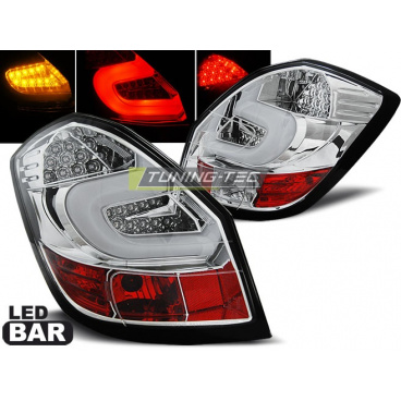 Škoda Fabia 2 2007-06.14 zadné lampy chrome LED bar (LDSK05)