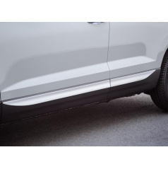 Lišty bočných dverí M-track - strieborné matné - Škoda Karoq od r.v. 2017