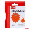 Automobilová núdzová lampa akumulátorová s funkciou LED svietidla 12SMD+3SMD 650mAh (BATT) červená AMIO-04673