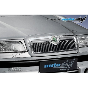 Škoda Felicia Facelift (od r.v. 98) Lišty masky - (chróm, čierný dezén, pre lak)