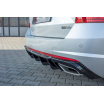 Vložka zadného nárazníka ver.2 pre Škoda Octavia RS Mk3, Maxton Design (čierny lesklý plast ABS) pre dieselové motory