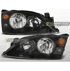 Ford Mondeo MK3 2000-07 predné číre svetlá black (LPFO36)