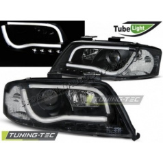 AUDI A6 06.2001-05.2004 predné číre svetlá LED TUBE LIGHTS black (LPAU94)