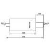 Koncový tlmič 73x122mm vstup 63,5mm
