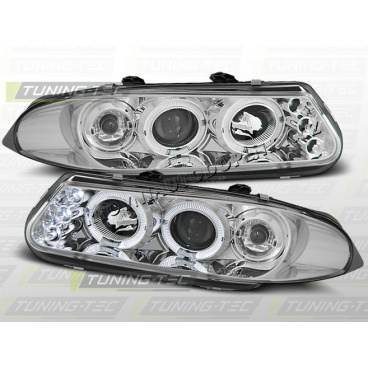 ROVER 200 PŘEDNÍ ČÍRÁ SVĚTLA ANGEL EYES CHROME