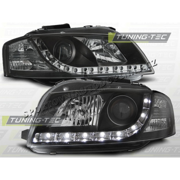 AUDI A3 (8P) 2003-08 Predné číre svetlá DAYLIGHT LED BLACK (LPAU44) AUDI A3 (8P) 2003-08 Predné číre svetlá DAYLIGHT LED BLACK (LPAU44)