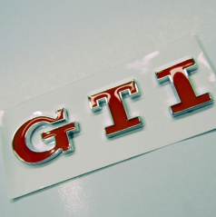 Znak GTI samolepiaci pre koncernové vozidlá VW