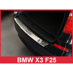 Nerez kryt- ochrana prahu zadného nárazníka BMW X3 F25 2010-14