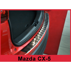 Nerez kryt-čierna ochrana prahu zadného nárazníka Mazda CX-5 2012-17