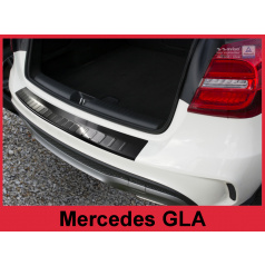 Nerez kryt-čierna ochrana prahu zadného nárazníka Mercedes GLA X156 2013-16
