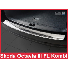 Nerez kryt- ochrana prahu zadného nárazníka Škoda Octavia III FL kombi 2016+