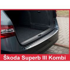 Nerez kryt- ochrana prahu zadného nárazníka Škoda Superb III kombi 2015+