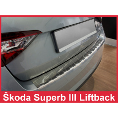 Nerez kryt- ochrana prahu zadného nárazníka Škoda Superb III liftback 2015-16