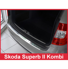 Nerez kryt- ochrana prahu zadného nárazníku Škoda Superb II kombi 2013-15