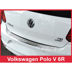 Nerez kryt ochrana prahu zadného nárazníka Volkswagen Polo V 6R 2014+