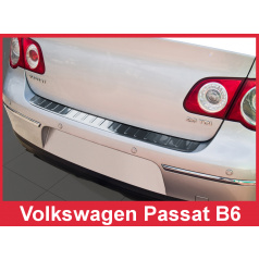 Nerez kryt ochrana prahu zadného nárazníka Volkswagen Passat B6 2005-10
