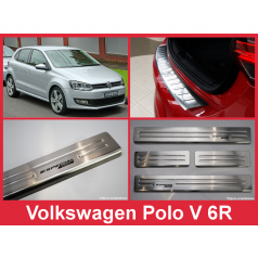 Nerez kryt zostava ochrana prahu zadného nárazníka + ochranné lišty prahu dverí VW Polo V 6R 2009-14