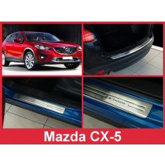 Nerez kryt- zostava-ochrana prahu zadného nárazníka + ochranné lišty prahu dverí Mazda CX-5 2012-17