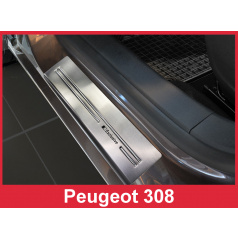 Nerez ochranné lišty prahu dverí 4ks Peugeot 308 2 2013-17