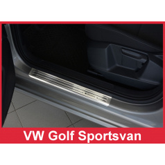 Nerez ochranné lišty prahu dverí 4ks Volkswagen Golf Sportsvan 2014+
