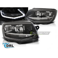VW T6 15- predné číre svetlá black LED TRU DRL (LPVWP8)