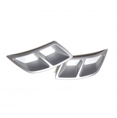 Spoilery zadného difuzora - atrapy výfuka Turbo design Glowing white - Škoda Kodiaq