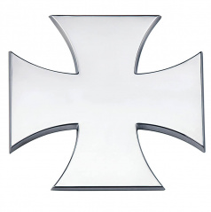 Znak -Maltézký Kríž - chróm prevedenie s podlepením 65x65 mm