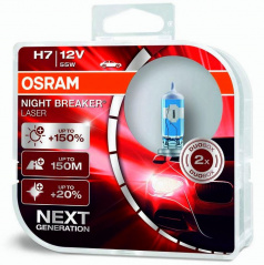 Žiarovka Osram Night Breaker Laser H7 +150% 12V 60/55W P43t (sada 2 ks)