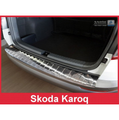 Ochranný panel zadného nárazníka Škoda Karoq nerez čierna lesklá