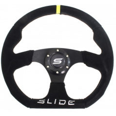 Športový volant SLIDE čierny semišový 350 mm