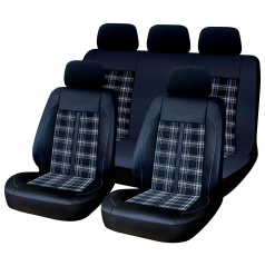 Luxusné univerzálny autopoťahy GTI STYLE čierne 9 ks