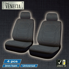 Luxusné predné autopoťahy VENECIA čierne 4 ks