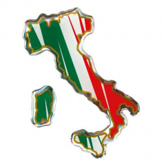3D logo vlajka Taliansko 35x66 mm