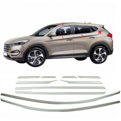 Nerez obloženie okien Hyundai Tucson 2015-20 10 ks