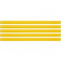 Tavné lepící tyčinky 11 x 200 mm, žluté, 5 ks