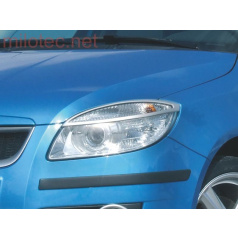 Kryty svetlometov Milotec (mračítka) ABS strieborné Škoda Roomster, Fabia II